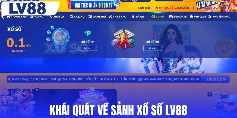 Khái quát về sảnh xổ số LV88